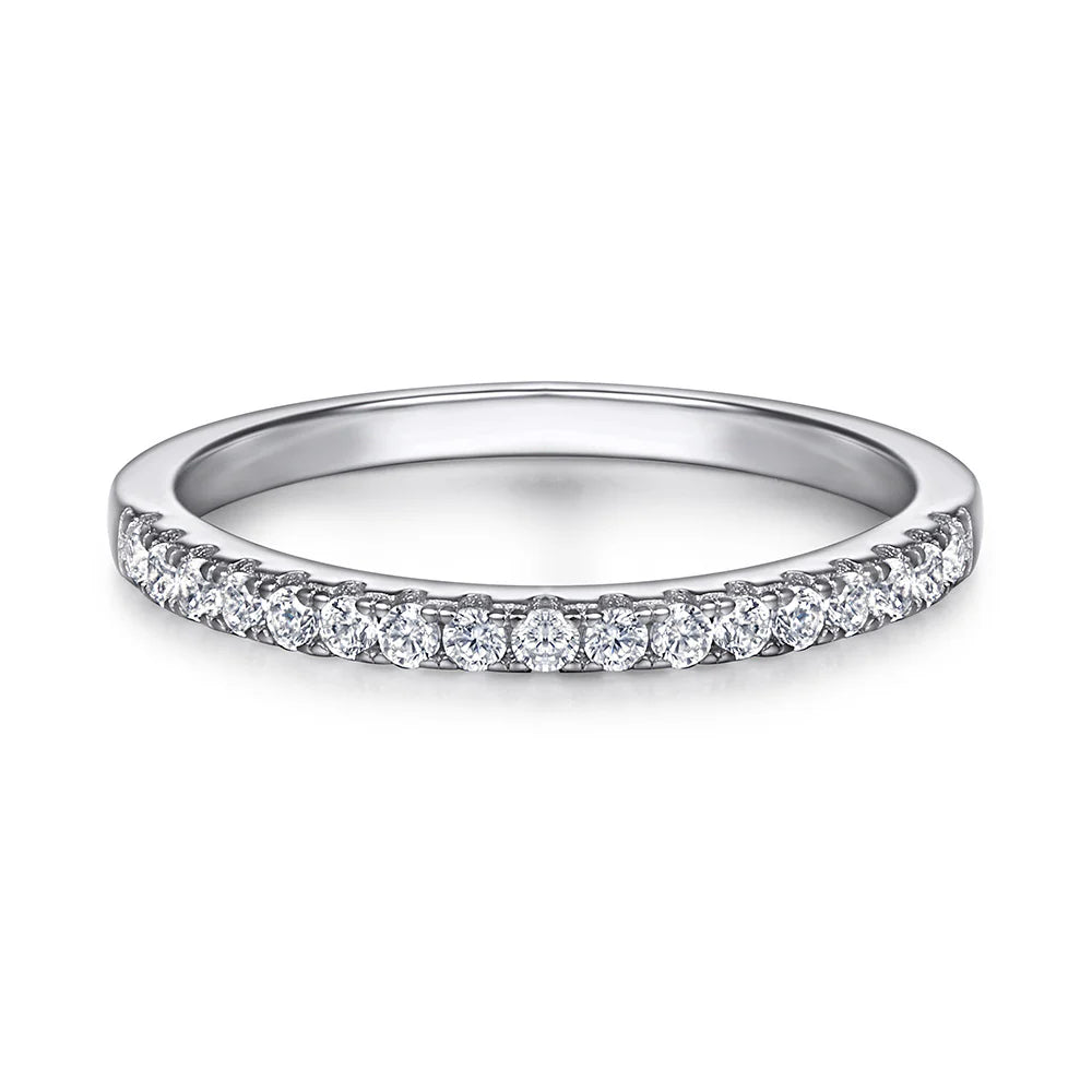 Brilliant Cut Sterling Silver Ring with Cubic Zirconia
