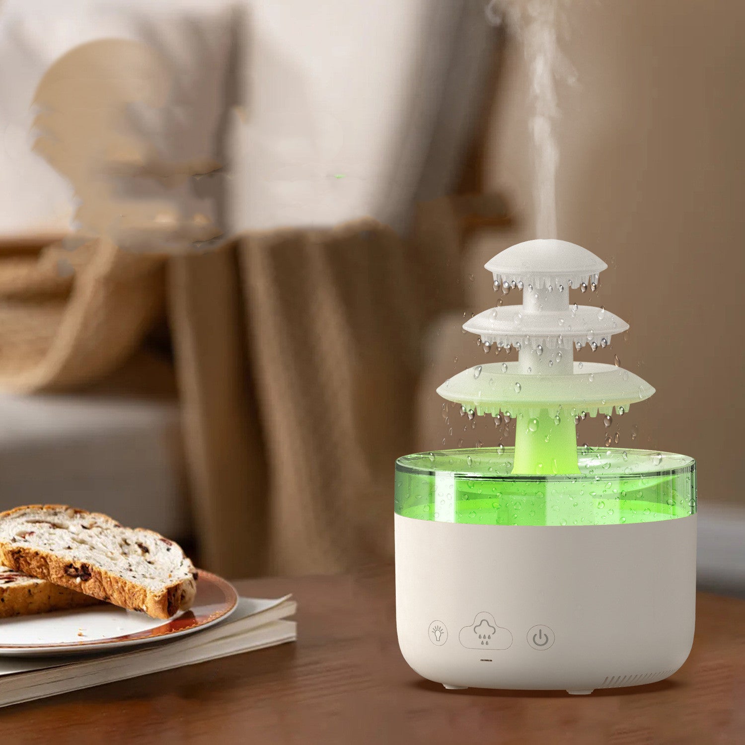 🌧️✨ CloudMist™ Aroma Diffuser & Humidifier – USB Powered with Color-Changing Lights 🌈💧