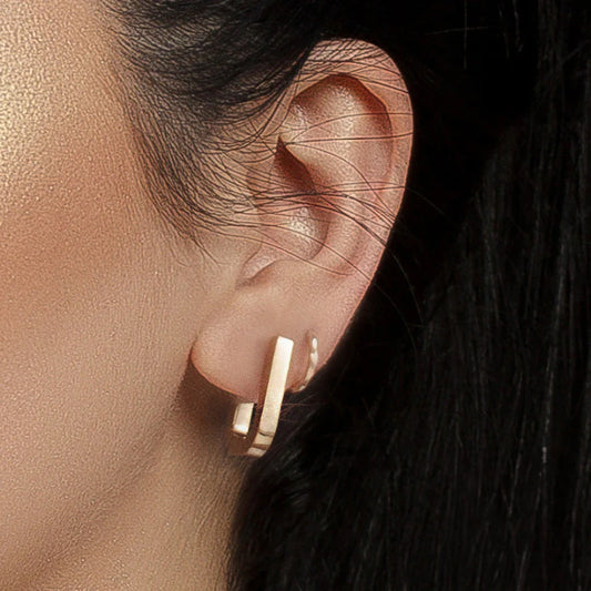Gold Plated Mini Dainty Earrings – 925 Sterling Silver