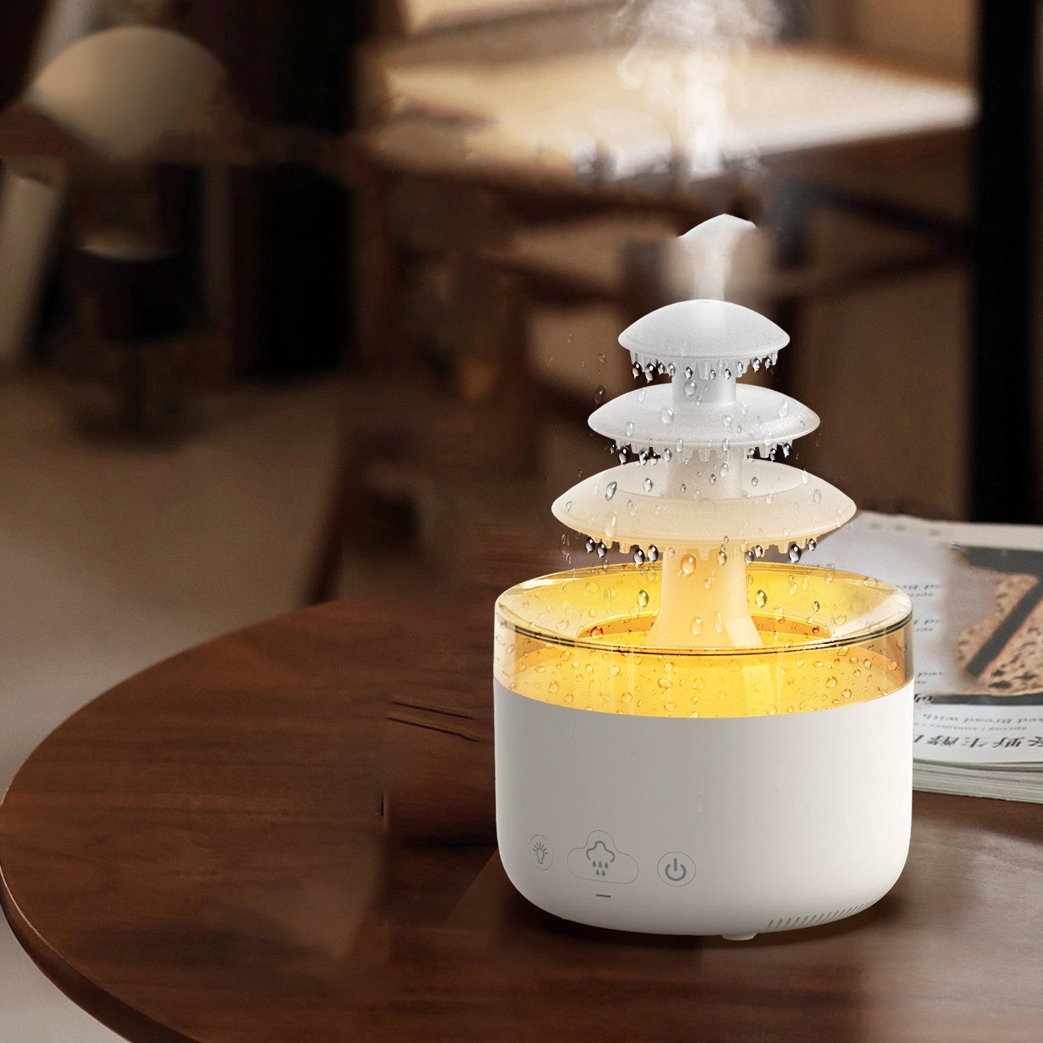 🌧️✨ CloudMist™ Aroma Diffuser & Humidifier – USB Powered with Color-Changing Lights 🌈💧