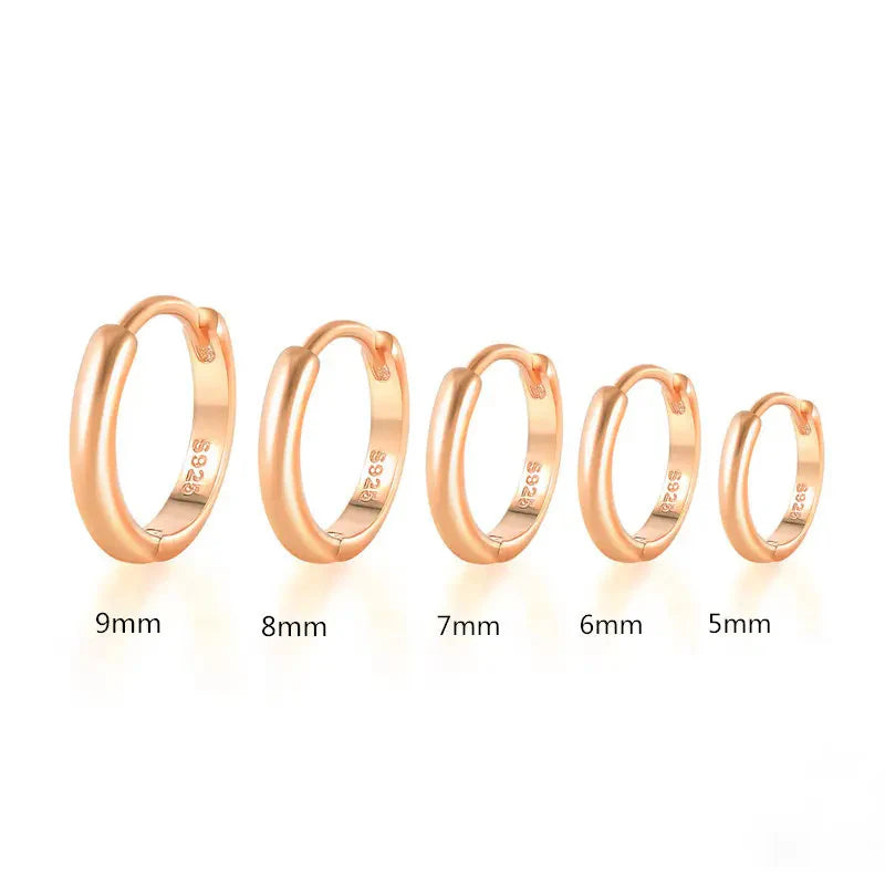 925 Rose Hug Hoops