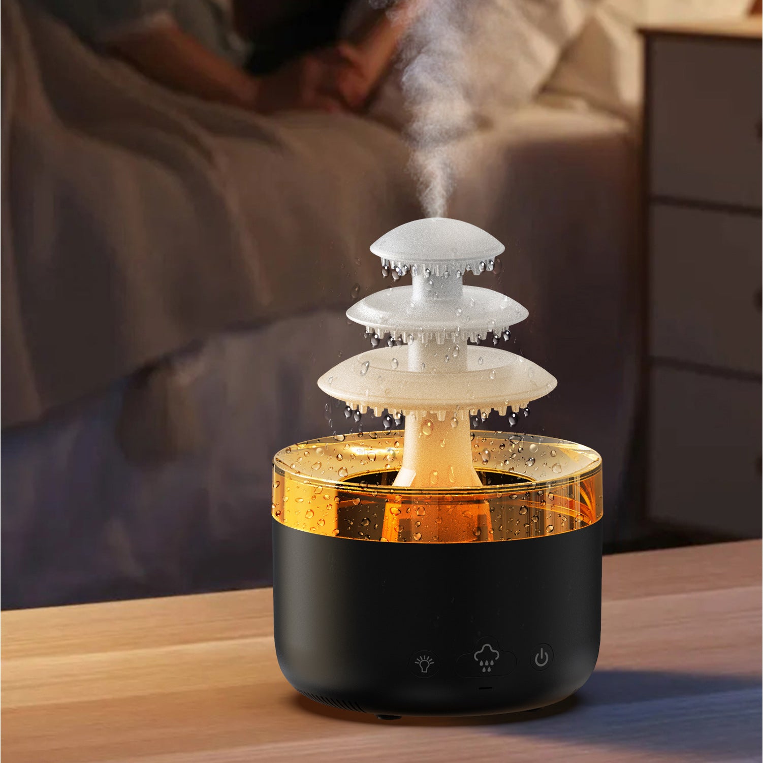 🌧️✨ CloudMist™ Aroma Diffuser & Humidifier – USB Powered with Color-Changing Lights 🌈💧