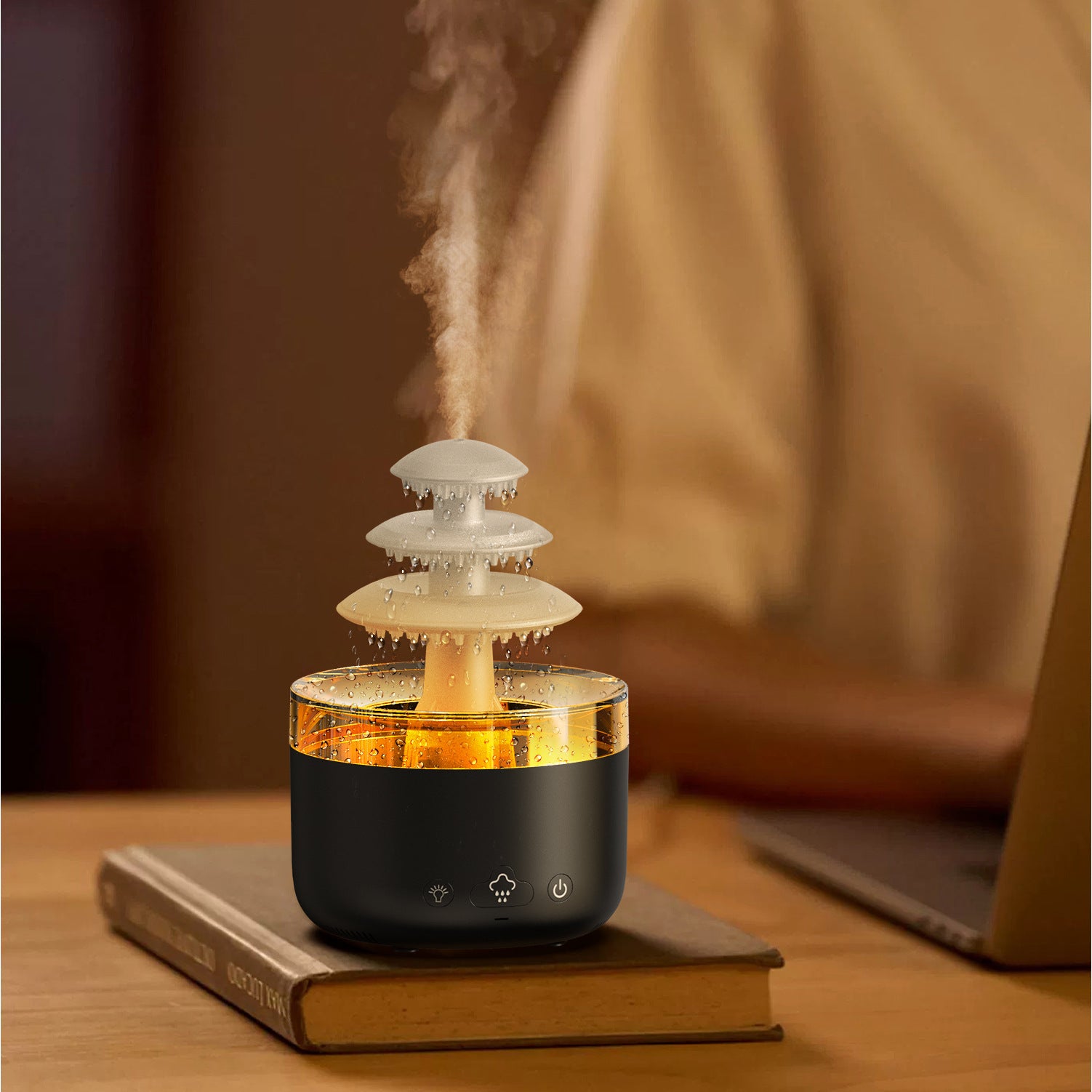 🌧️✨ CloudMist™ Aroma Diffuser & Humidifier – USB Powered with Color-Changing Lights 🌈💧